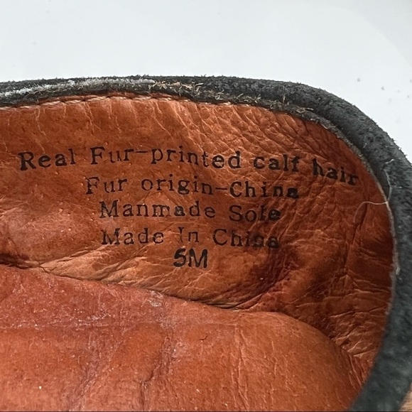 Halogen Brown Leopard Print D'Orsay Calf Hair Pointed Toe Heels Size 5 Women’s - Picture 2 of 9